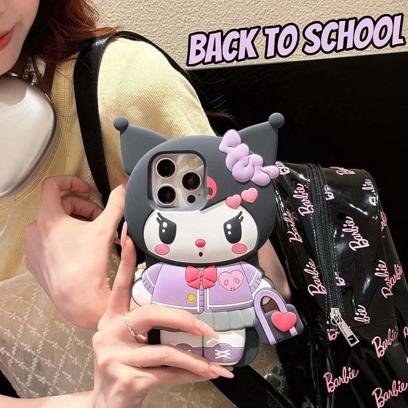 Hello Kitty 3D Silicone iPhone Case 14 15 16 17 | Sanrio Phone Case Qme