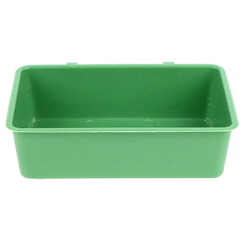 Small Plastic Parrot Bird Bath Tub & Food Bowl Feeder – Green Bird Bath Feeder Qme