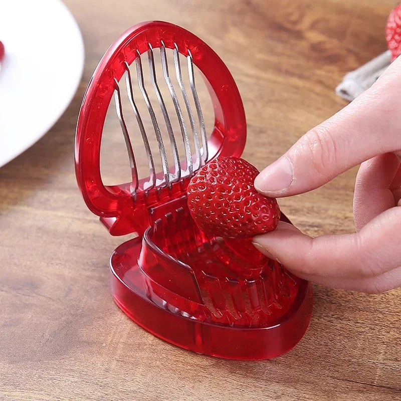 Strawberry Slicer, Kiwi Cutter & Fruit Stem Remover Tool Fruit Prep Tool Qme
