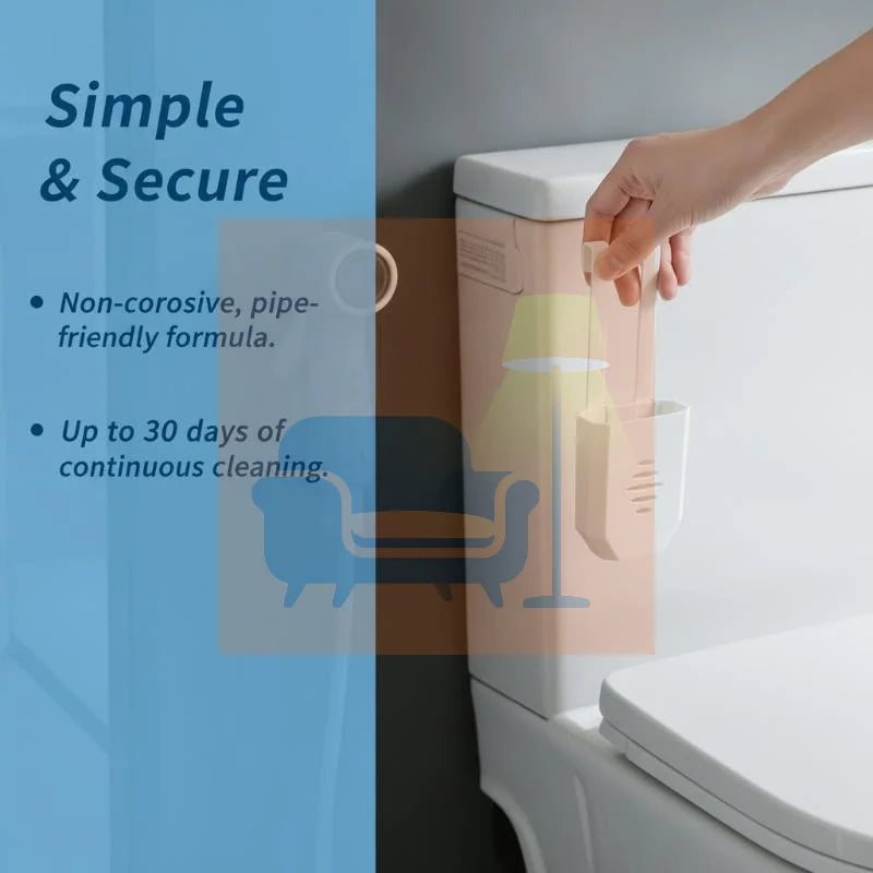 Toilet Tank Cleaning Tablet Holder – No-Drill Hanging Caddy Toilet Tablet Holder Qme
