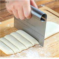 Stainless Steel Dough Scraper & Pizza Cutter with Measuring Scale Dough Scraper & Cutter Qme Default Title