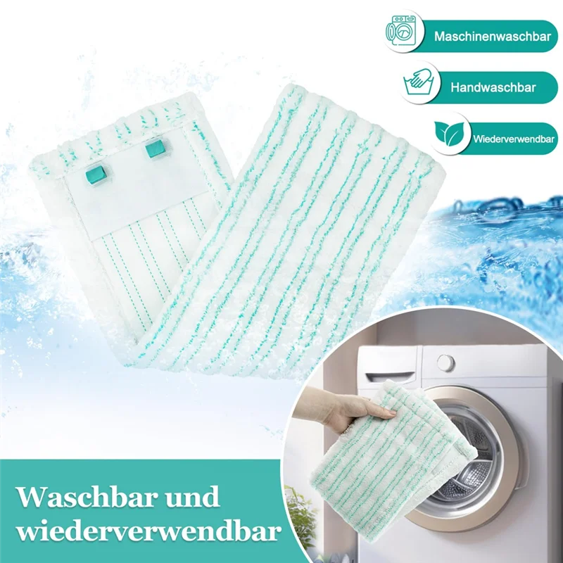 2-Pack Microfiber Replacement Mop Covers for Leifheit Profi XL Replacement Mop Cover Qst