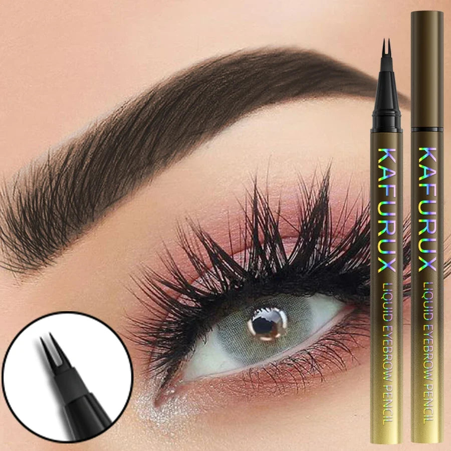 Qme Microblading Eyebrow Pen – 8 Colors, Waterproof Fork Tip Eyebrow Makeup Pen Qme