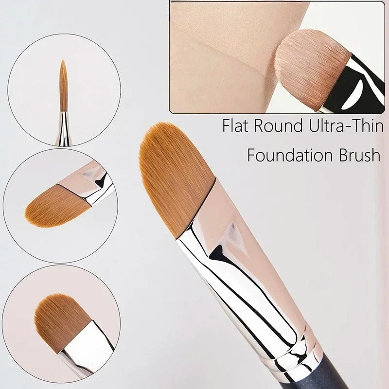 Flat Round Ultra-Thin Foundation & Concealer Makeup Brush Makeup Brush Qme