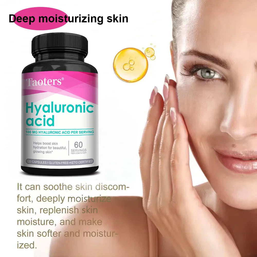 Hyaluronic Acid Capsules – Skin, Joint, Hair & Eye Support Wellness Supplement Qst