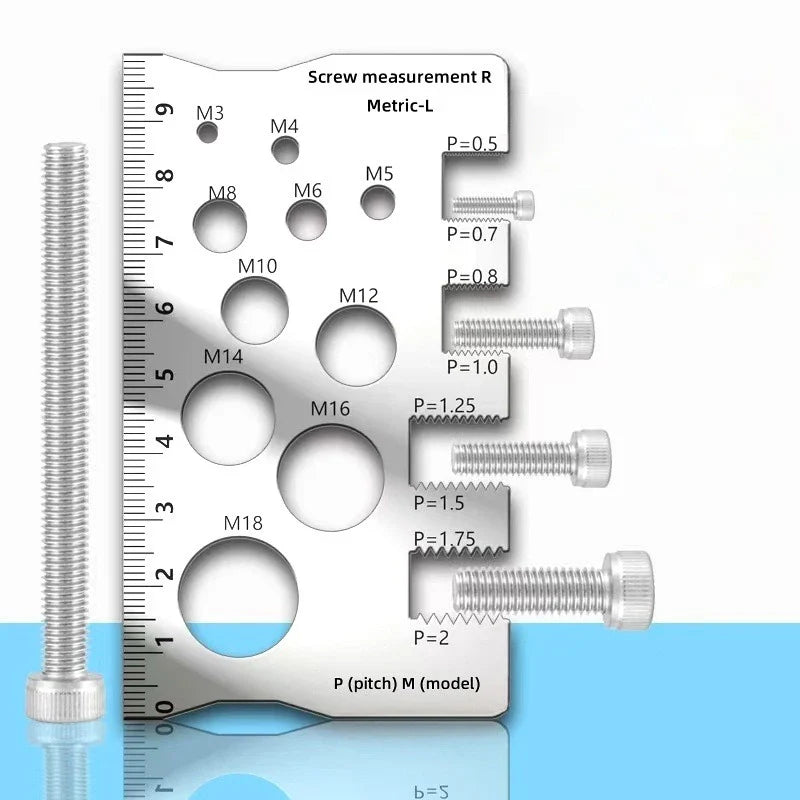 High-Accuracy Pitch Gauge – Bolt, Nut & Screw Thread Measuring Thread Pitch Gauge Qme
