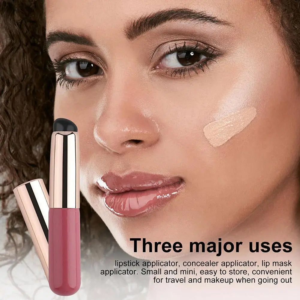 Silicone Lip Brush – Balm, Gloss & Concealer Applicator Lip Makeup Brush Qme