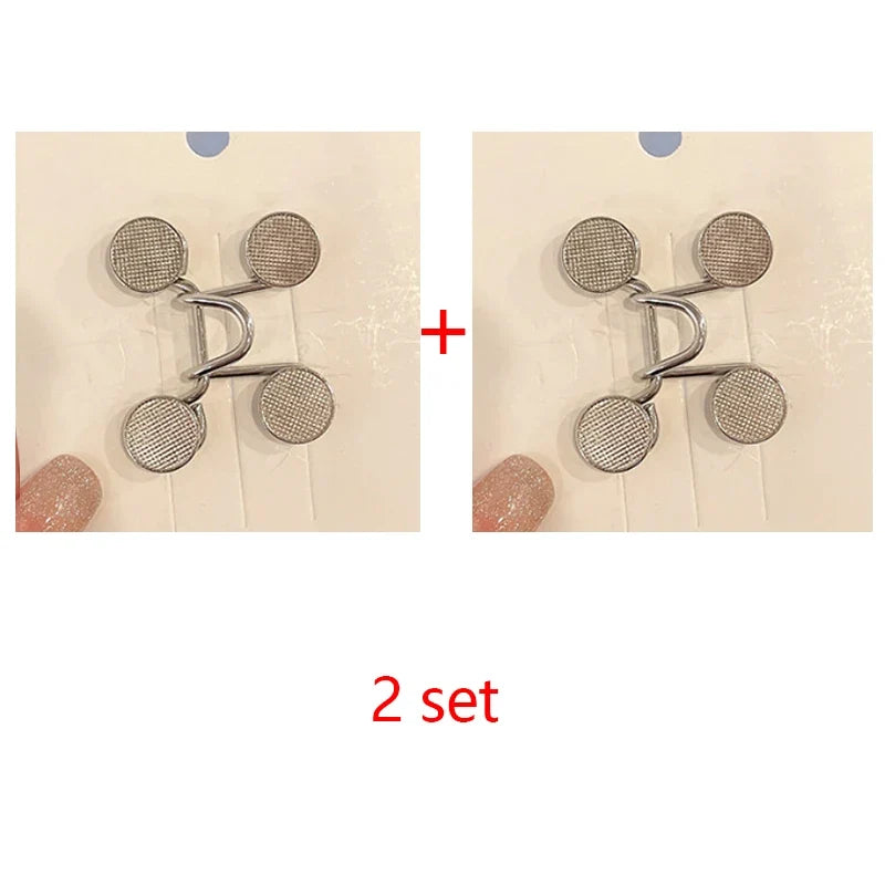 Women's Adjustable Metal Waist Clip Pin for Skirts & Jeans Waist Clip Pin Qme 2SET-G