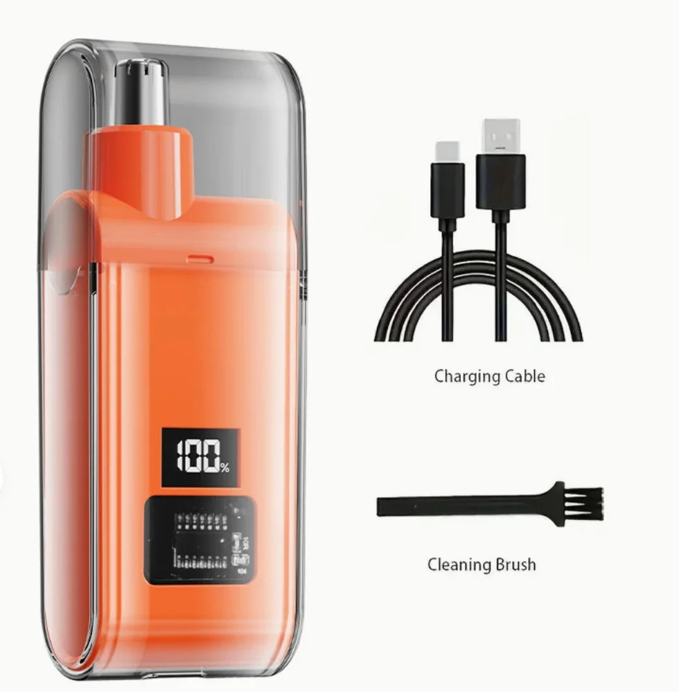 Qme USB Rechargeable Nose & Ear Hair Trimmer for Men Nose Hair Trimmer Qme Orange