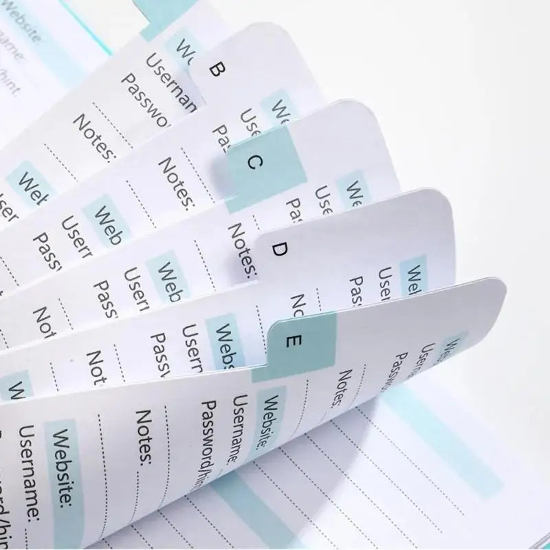 A6 Password Keeper Book with Alphabetical Tabs | Portable Login Notebook Password Keeper Notebook Qme