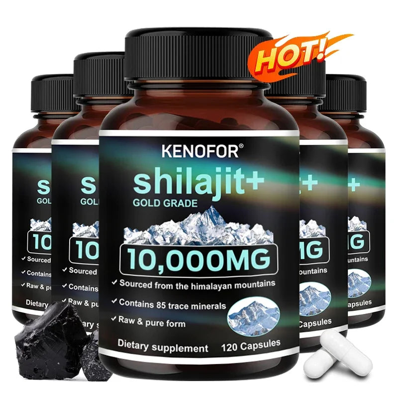 Himalayan Gold Grade Shilajit Capsules – Fulvic Acid & Minerals Mineral Supplement Qst