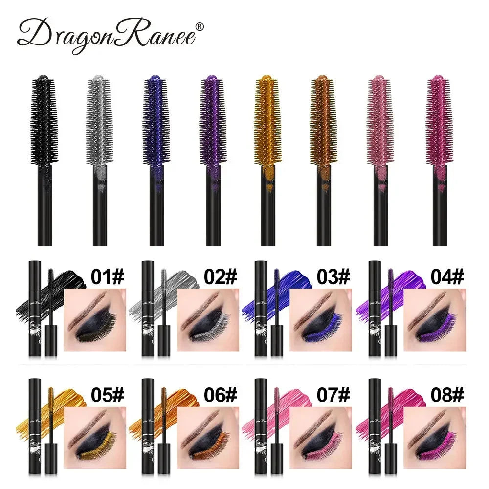 Colorful Glitter Mascara – Waterproof, Long-Lasting, 8 Shades Colored Glitter Mascara Qme