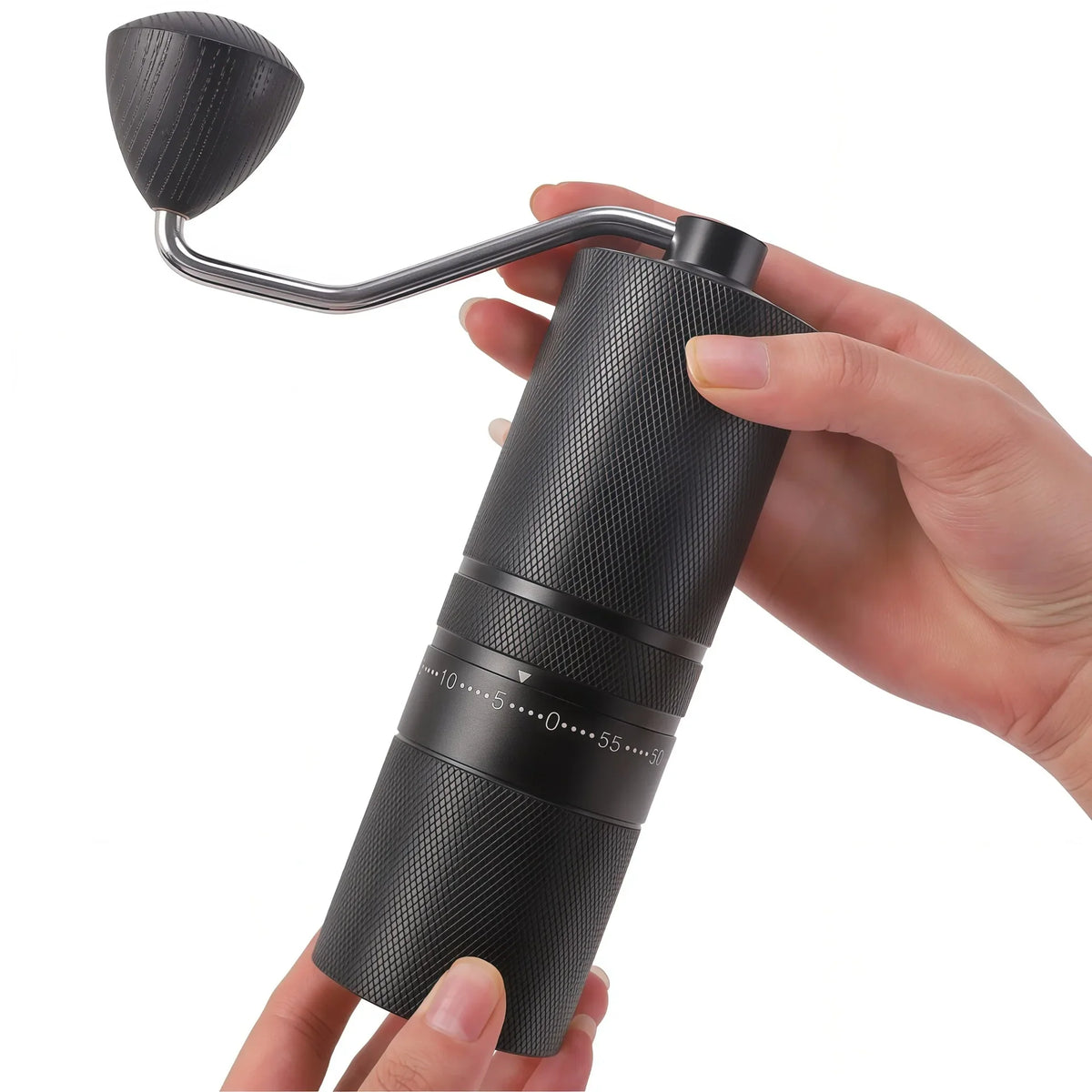 Manual Hand Coffee Grinder – Titanium & Aluminum Burr Mill Manual Coffee Grinder Qme