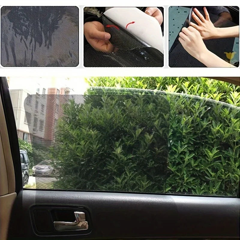 Car Side Window Sunshade Static Cling Film – UV & Privacy Window Sunshade Film Qme