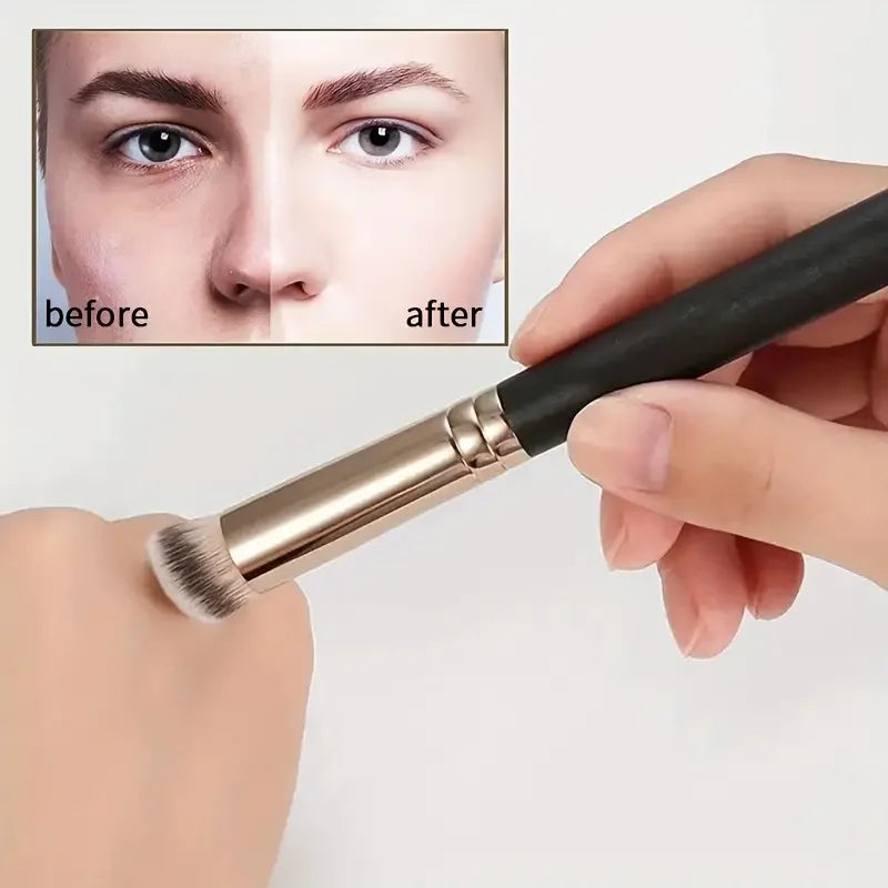 Kabuki Concealer Brush – Dense Bristles for Nose Contour Makeup Brush Qme