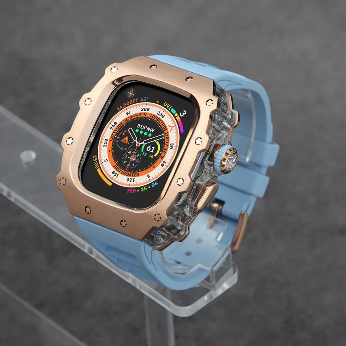 Stainless Steel Mod Kit for Apple Watch Ultra 2 & Series 9/8/7 Watch Modification Kit Qme