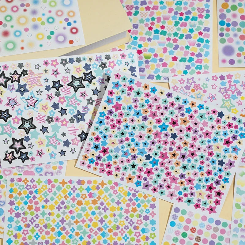 Cute Star Cartoon Sticker Book – 20 Sheets DIY Scrapbooking DIY Sticker Book Qme