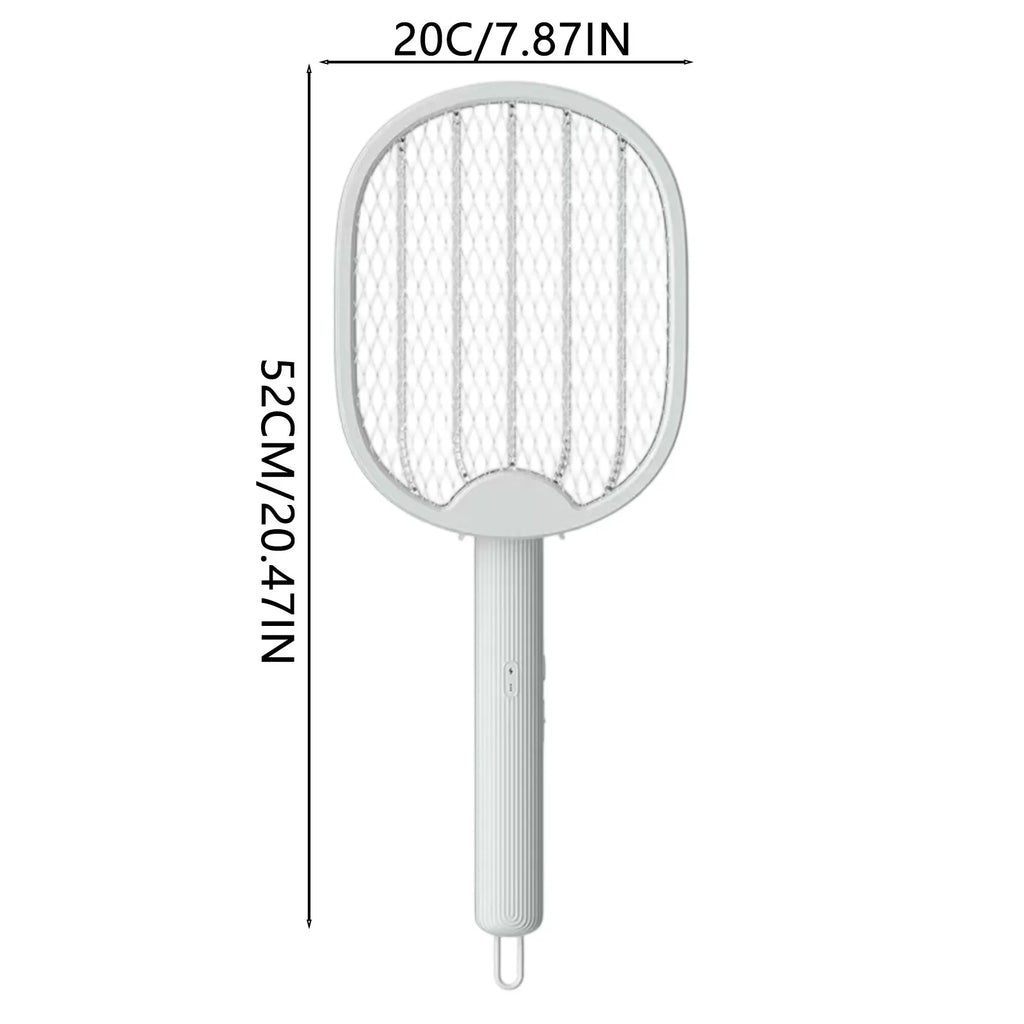 Rechargeable Folding Mosquito Swatter 2-in-1 Bug Zapper Trap Electric Mosquito Swatter Qme