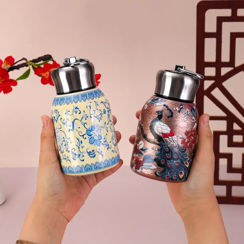 Portable 300ml Insulated Double-Wall Stainless Steel Pocket Cup Insulated Travel Cup Qme