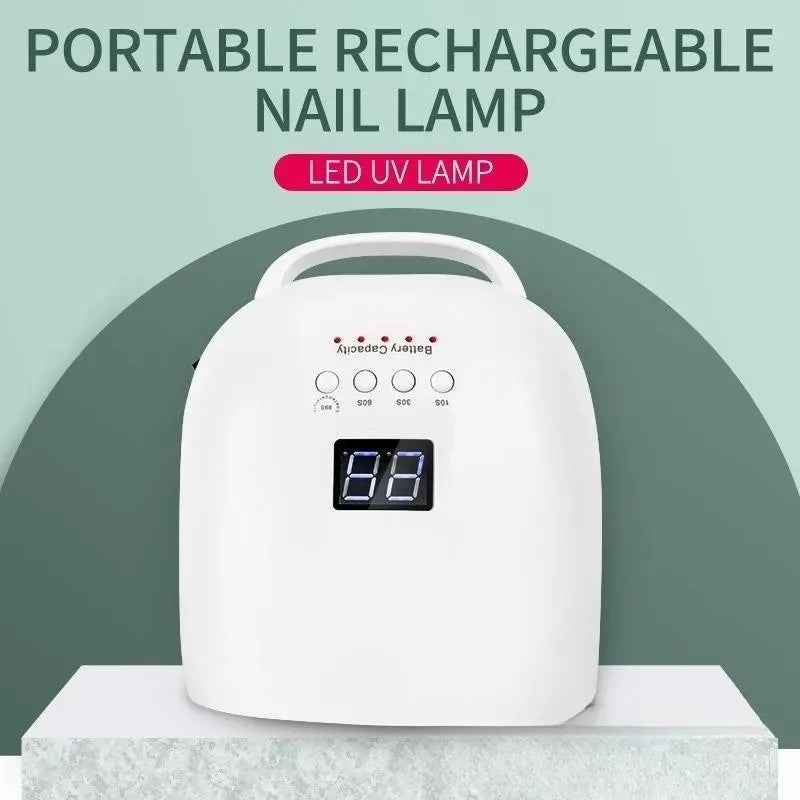 86W Cordless Rechargeable UV LED Nail Lamp – 52 LEDs, LCD Timer UV LED Nail Lamp Qst