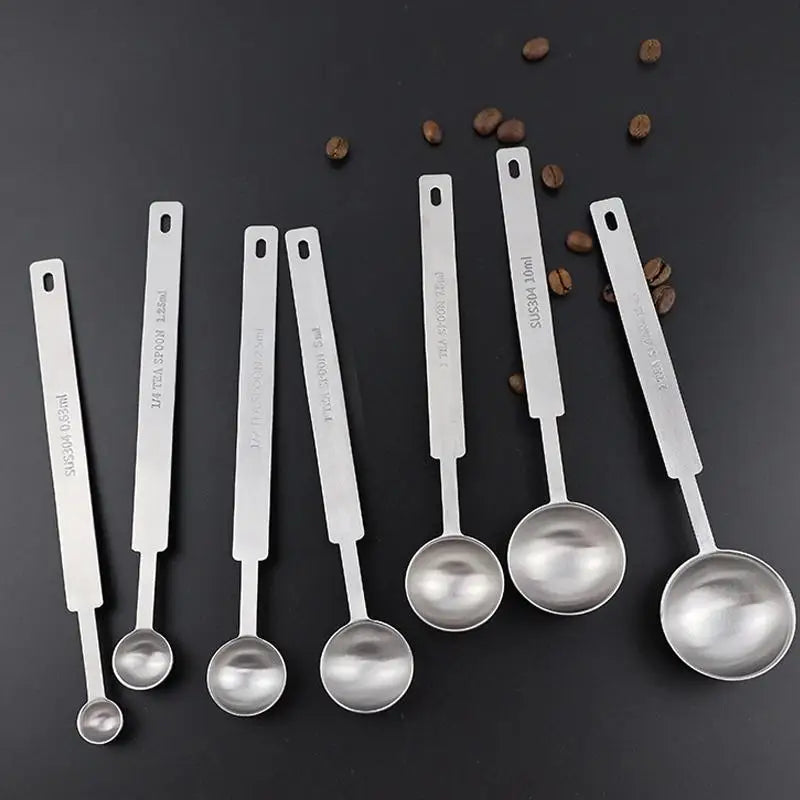 304 Stainless Steel Long Handle Measuring Spoons – 1 or 4 Pack Measuring Spoons Qst