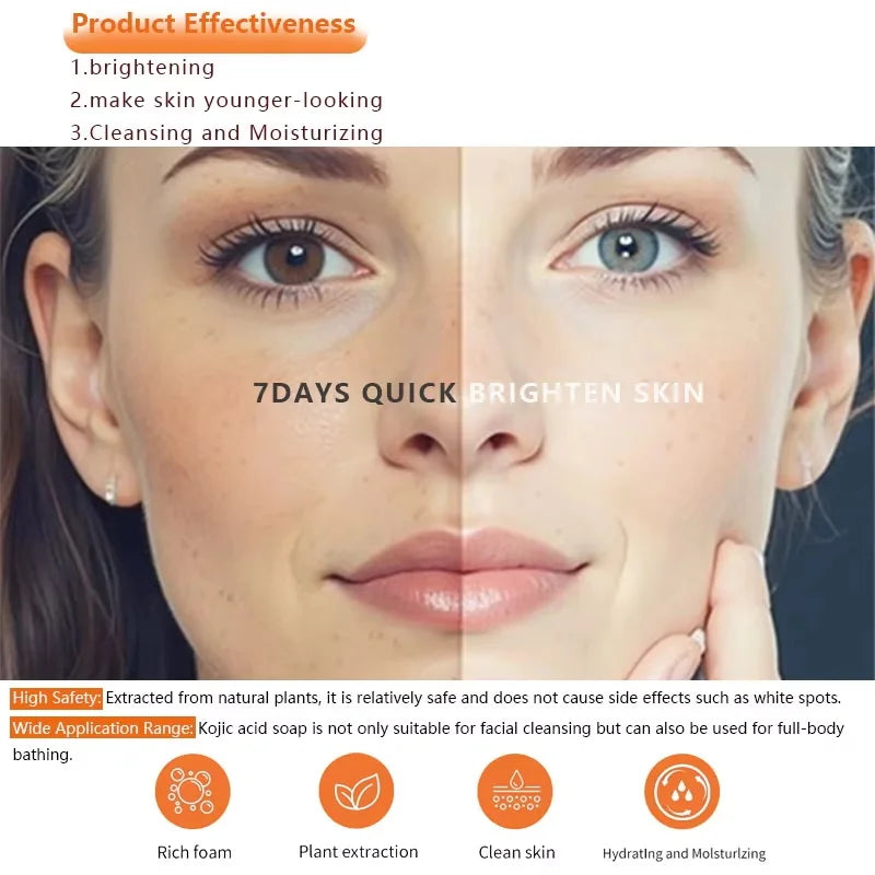 Kojic Acid & Glutathione Handmade Soap – Nourishing Skin Bar Brightening Bar Soap Qme