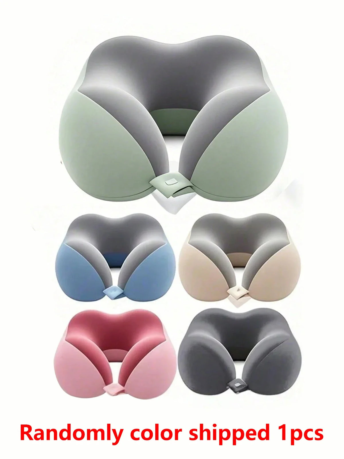 Portable Memory Foam Travel Neck Pillow – Slow Rebound Travel Neck Pillow Qme Random 1pcs