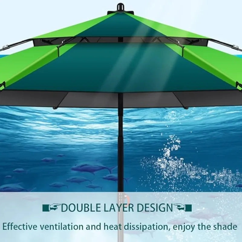 Heavy Duty UV Fishing Umbrella – Tilt, Wind Resistant | Qme Fishing Umbrella Qme
