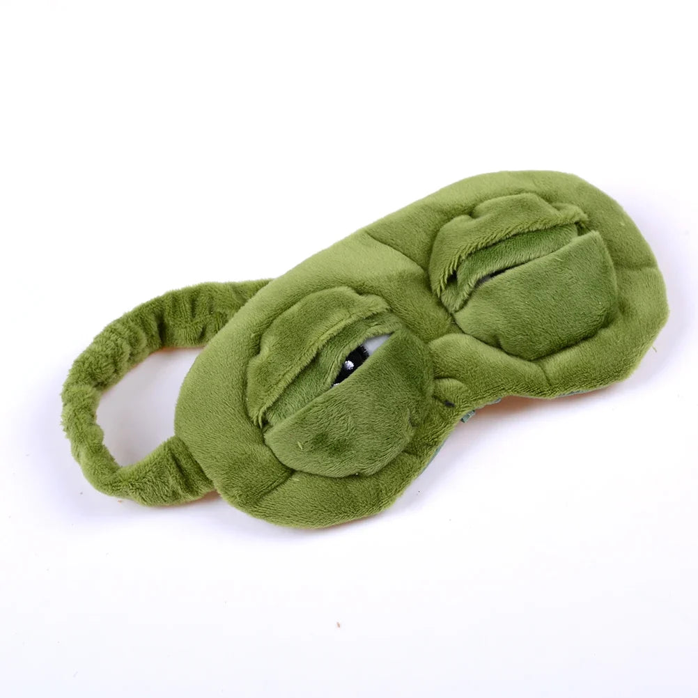 3D Frog Sleep Mask – Soft Cotton Travel Eye Mask, Unisex Novelty Sleep Mask Qme