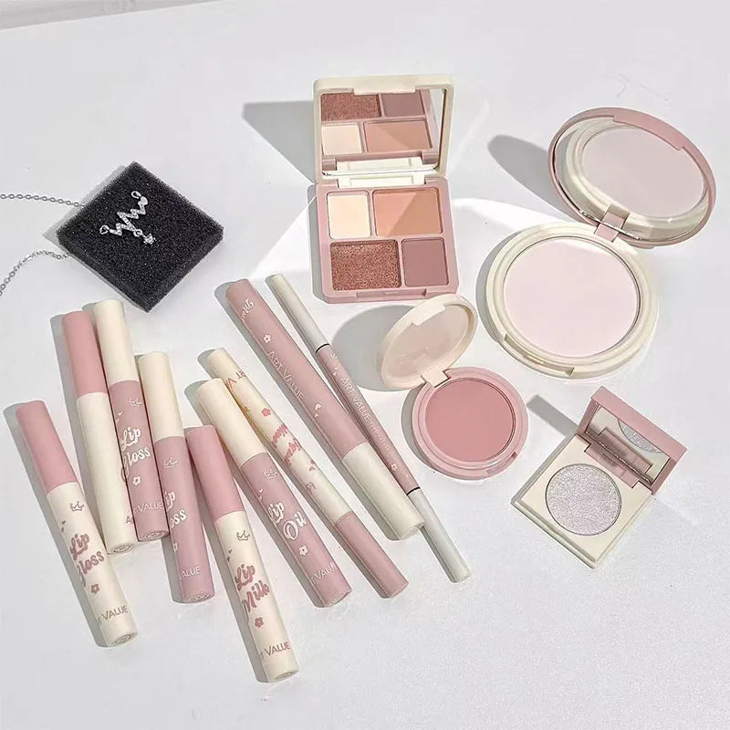 Complete Makeup Set – Lip Gloss, Eyeliner, Mascara & More Makeup Gift Set Qme