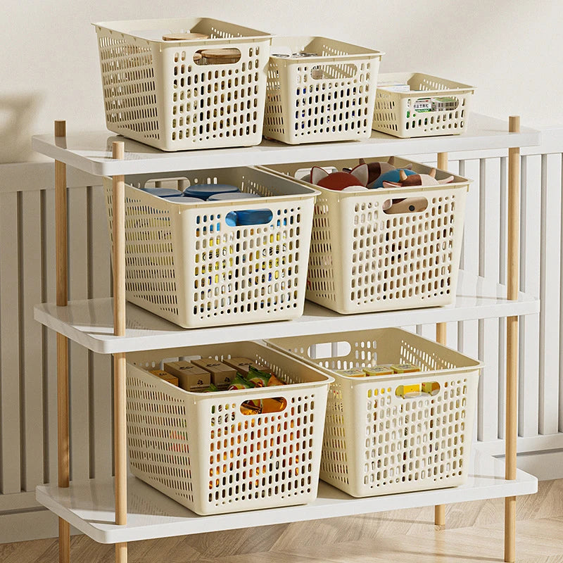 Plastic Storage Basket – Kitchen, Desktop & Toy Organizer Storage Basket Qst
