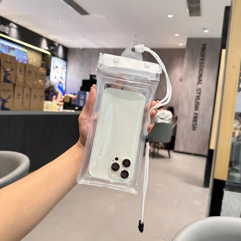 Waterproof Phone Pouch – Touch Screen Compatible Swimming Waterproof Phone Pouch Qme one size White