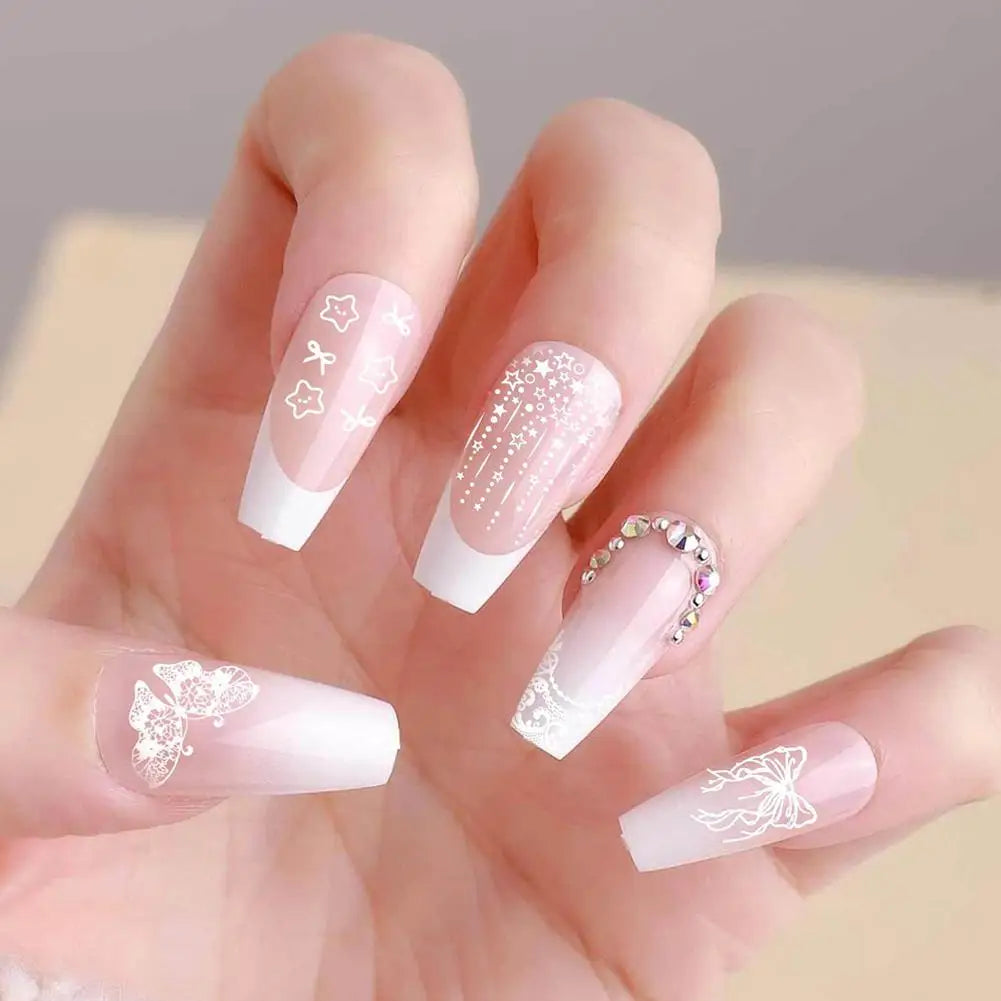 Nail Art Stamper & Scraper – Clear Silicone French Manicure Tool Nail Art Stamper Qme