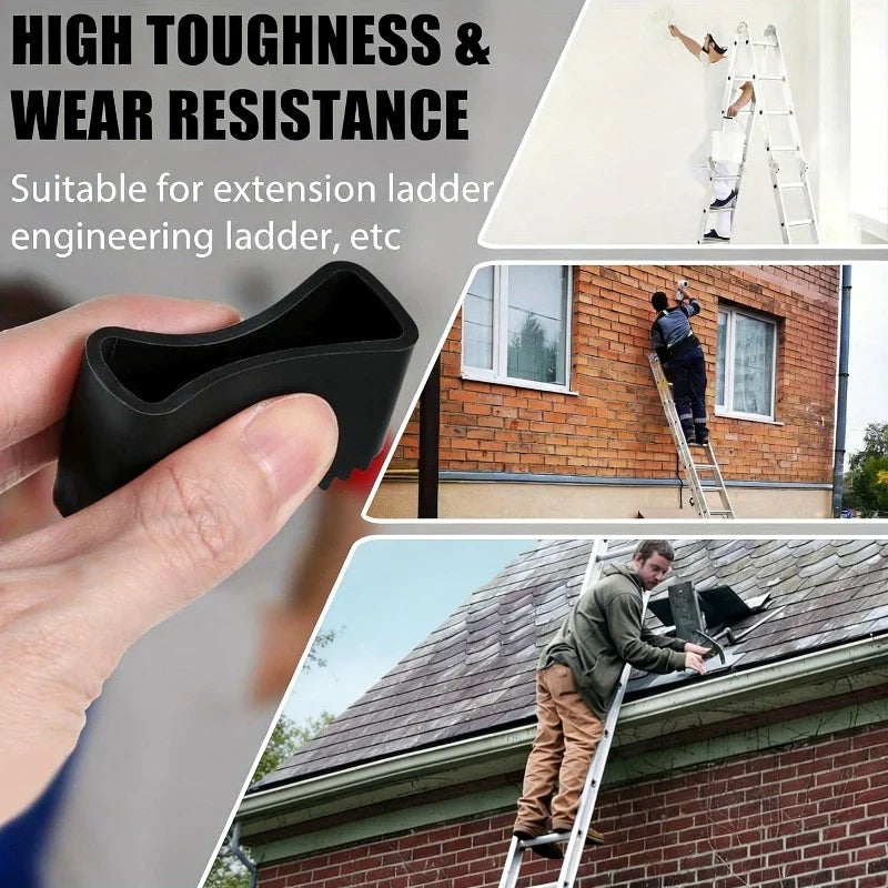 2-Step Ladder Rubber Foot Covers – Non-Slip Leg Pads 2 Pack Ladder Foot Covers Qme