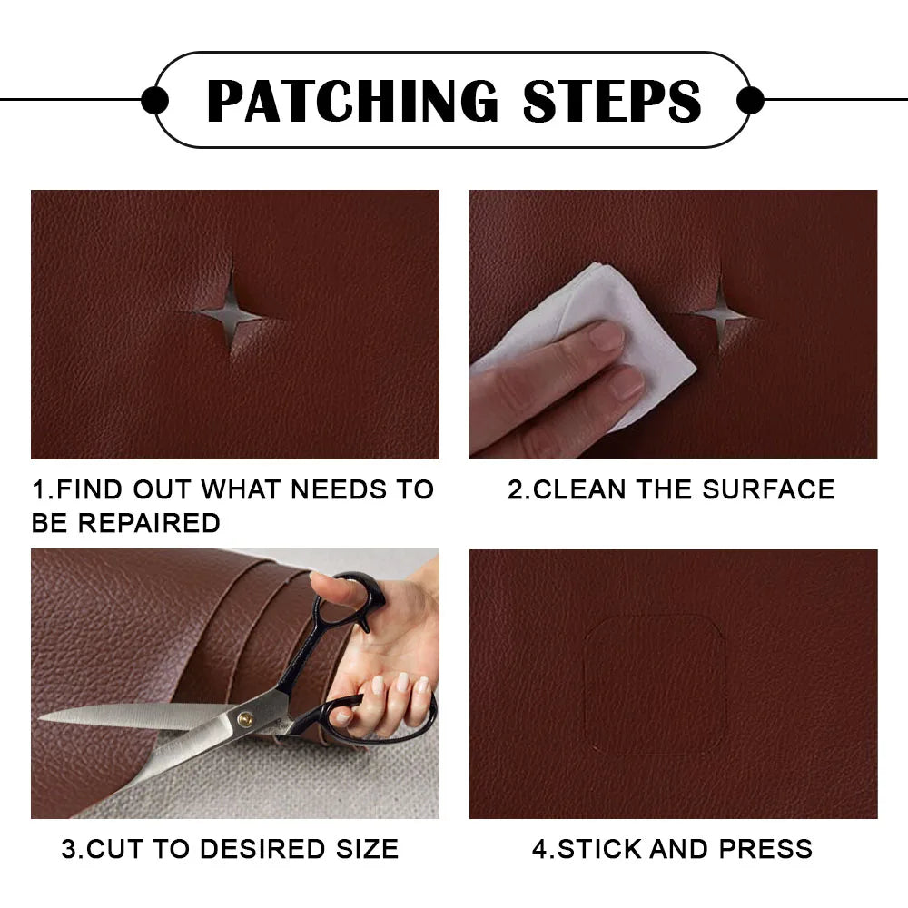 Self-Adhesive PU Leather Repair Patch for Sofa, Car & Furniture Leather Repair Patch Qme