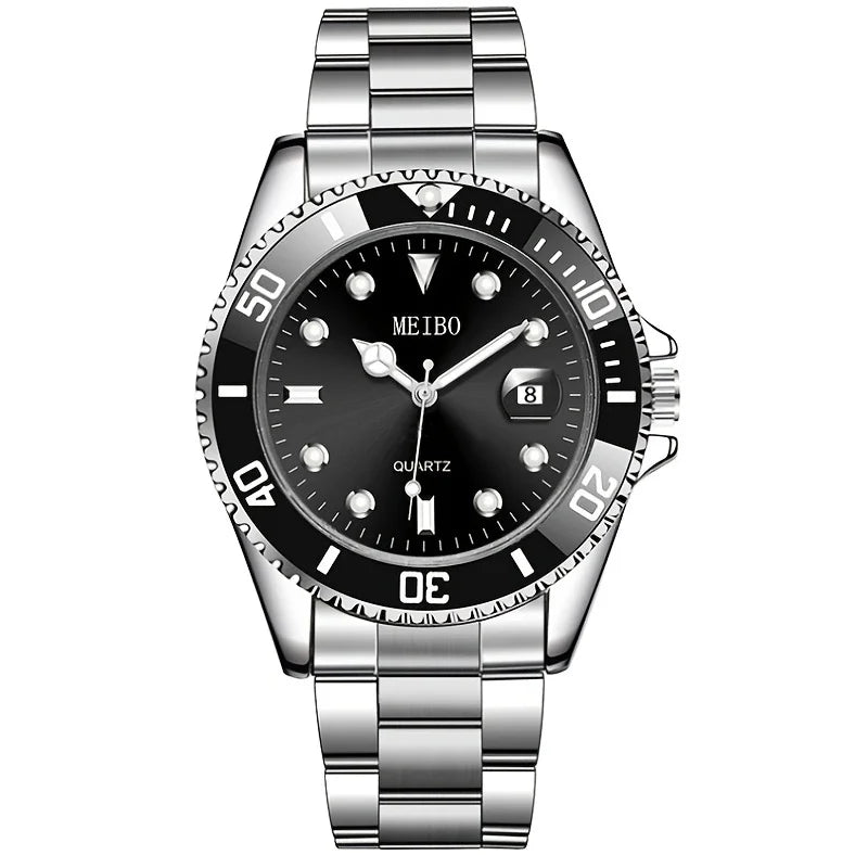 Men's Luxury Silver Automatic Luminous Stainless Steel Watch Automatic Men's Watch Qme