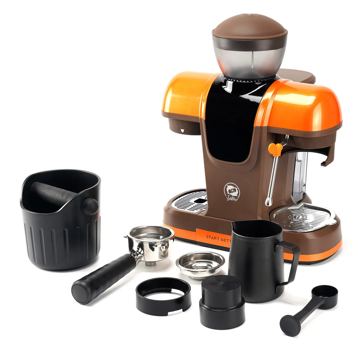 HAOYUNMA Semi-Automatic Espresso Machine with Grinder & Frother Espresso Machine Qst