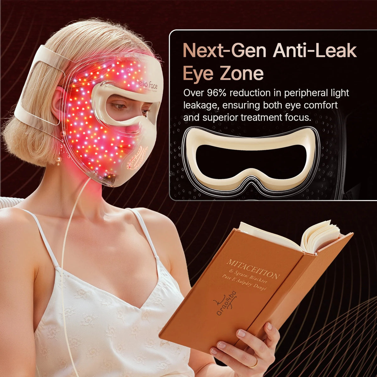 Hello Face M300 4D LED Light Therapy Mask – 311 LEDs, 4 Modes LED Light Therapy Mask Qst