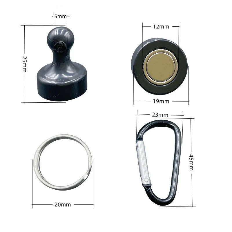 Magnetic Detachable Carabiner Clip Keychain D-Buckle Key Ring Carabiner Keychain Clip Qme