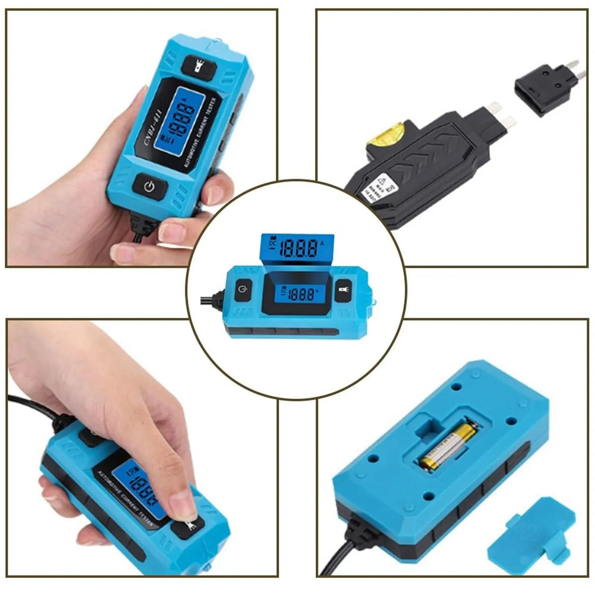 Automotive Fuse Current Tester – Car Circuit Fault Analyzer 20A Automotive Diagnostic Tool Qme