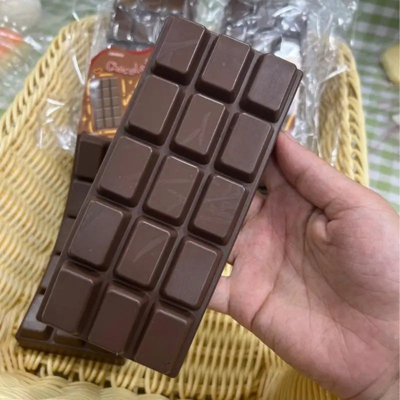 PU Squishy Chocolate Bar Slow Rising Soft Squeeze Toy Squishy Novelty Toy Qme