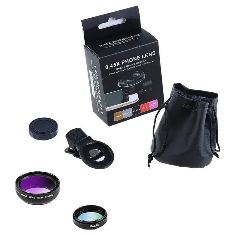 0.45x Wide Angle & 12.5x Macro HD Phone Camera Lens Kit Phone Camera Lens Qme