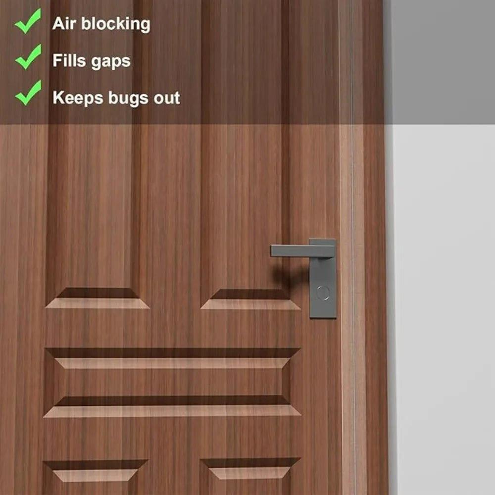 T-Shape Door Draft Stopper Self-Adhesive Seal Strip | TPE Door Weather Stripping Qme