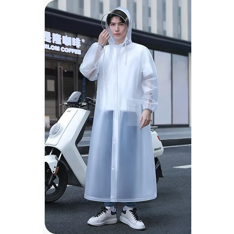 Long Hooded Waterproof Rain Poncho Jacket – Unisex Nylon Waterproof Rain Poncho Qme