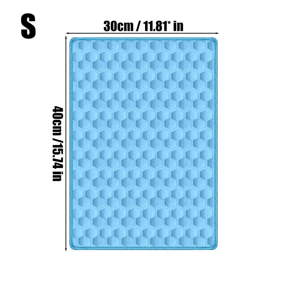 Non-Slip Dog Cooling Mat | Summer Pad Small to Large Breeds Dog Cooling Mat Qme S
