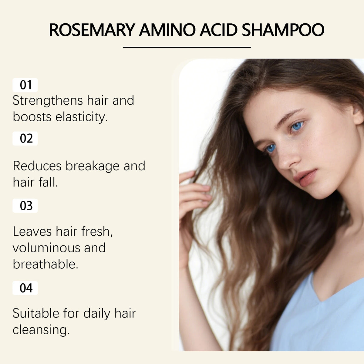 Rosemary Hair Growth Shampoo – Amino Acid Formula 100ml Hair Growth Shampoo Qst