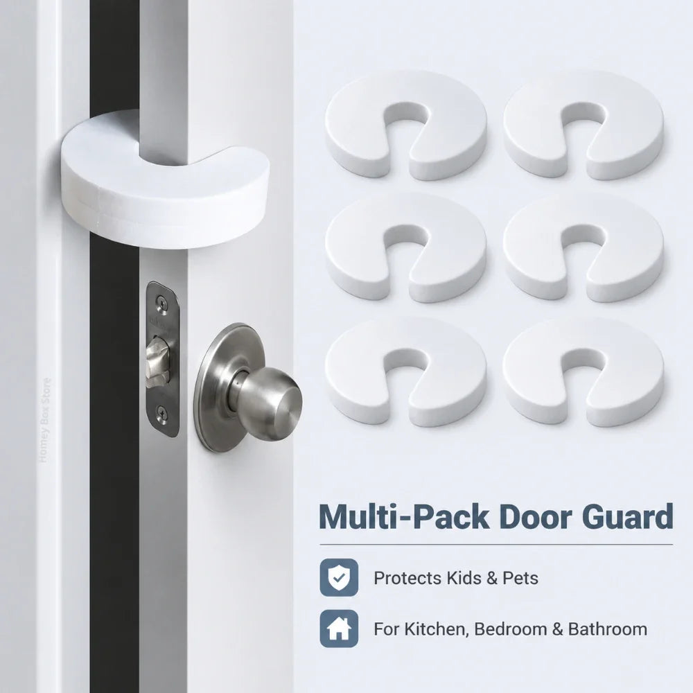 Soft Foam Door Stopper Clip – Finger Guard for Home Doors Door Safety Clip Qme