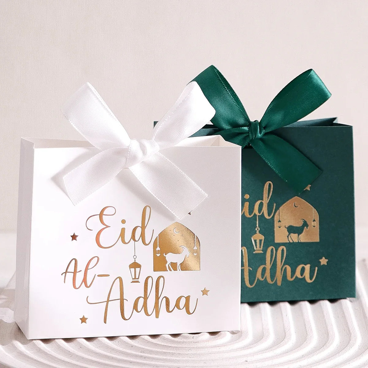 5 Eid Al-Adha Gift Boxes Pastel Sheep Calligraphy Design Eid Gift Boxes Qme