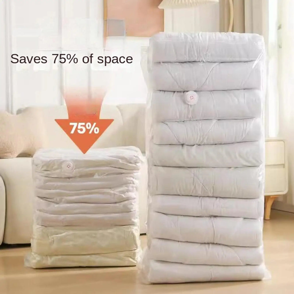 Vacuum Storage Bags No Pump | Reusable Clothing Space Saver Vacuum Storage Bags Qme