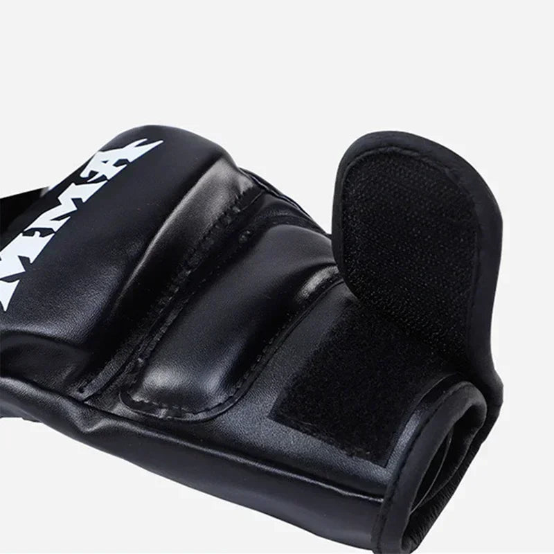 Half-Finger Leather Boxing Gloves – Adult Training Gloves Boxing Training Gloves Qme